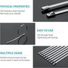 100Pcs Stainless Steel Cable Ties Metal Zip Ties Strap for Exhaust Wrap Multi-Purpose Heavy Duty Self-locking Fastening Ring