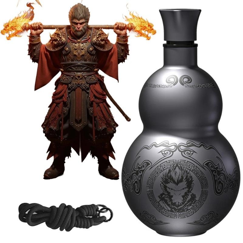 Dvouplášťová izolovaná nerezová láhev na vodu, Neprosakující konvička, Tykev Wu Kong, Studené a horké nápoje, 500 ml