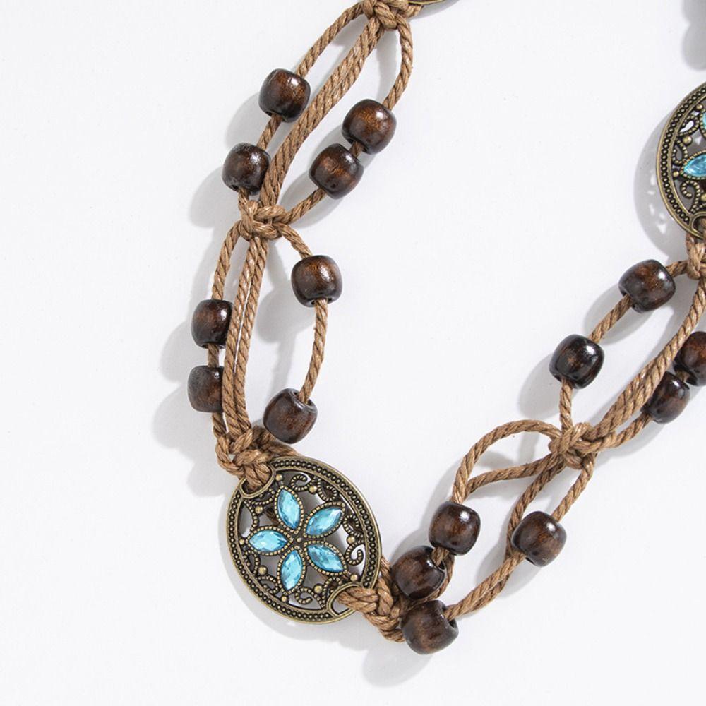Bohemian Braided Waist Rope Retro Tassel Belt Fashion Waist Chain  Women