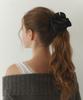 Dungeureon Dot Satin Scrunchie (Black)