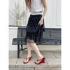 Eiyken Designer Buckle Clip Toe Women Slippers Fashion Wedges High Heels Sandals Summer Flip Flops Female Shoes