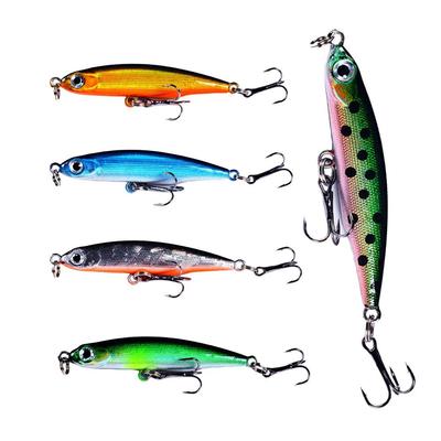Señuelo de pesca tipo lápiz, 5 cm, 3,5 g, 6 n.º, aparejos de pesca de lubina, señuelos, accesorios de pesca, señuelos de agua salada, cebo para peces, señuelo para curricán
