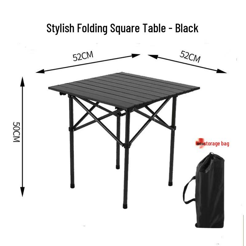 Portable Adjustable Wood Grain Folding Camping Table