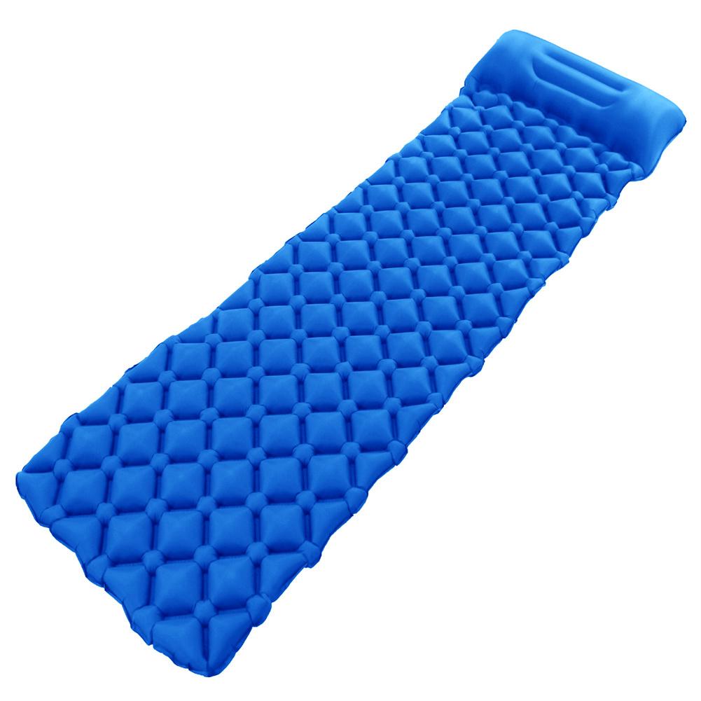 

Outdoor Inflatable Mat With Pillow Breathable Wear-resistant Beach Air Sleeping Pad For Camping Hiking Backpacking blue #1