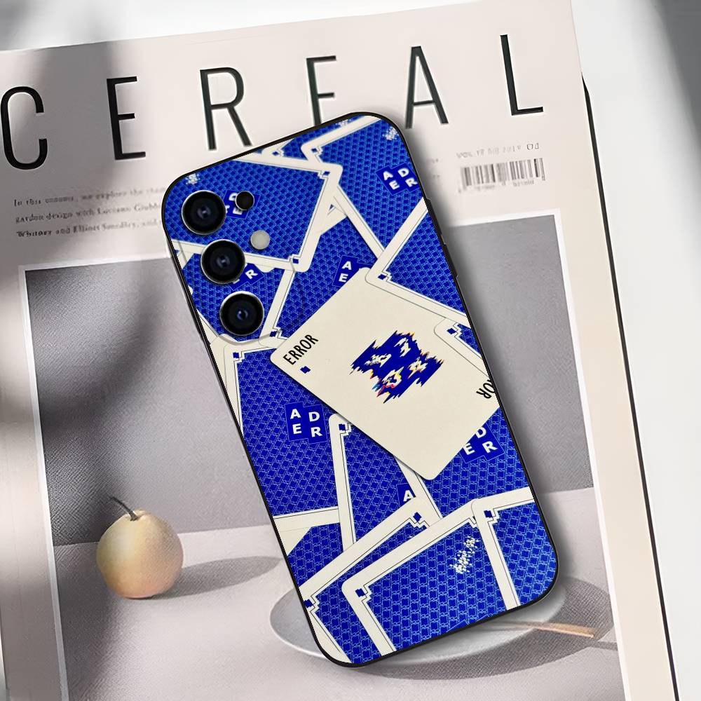 

A-D-E-R Korea Error Phone Case For Samsung S25,S24,S21,S22,S23,S30,Ultra,S20,Plus,Soft Silicone Black Cover Samsung S22plus5G