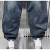 New 2026 thickened men's jeans, loose straight casual wide-leg pants