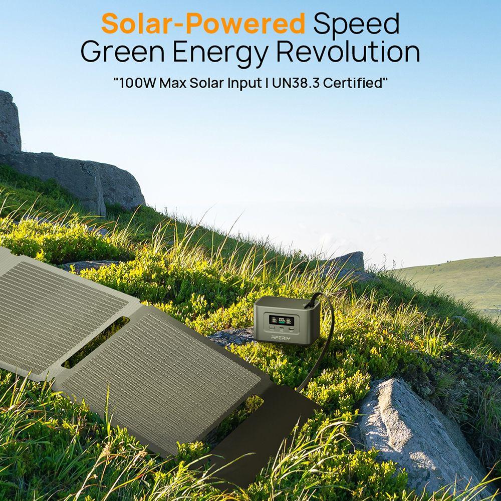 AFERIY Nano100 Portable Power Station, 100W 99.2Wh, Telescopic Type-C Cable, Carry-on Airplane, 1.5h Full Charge