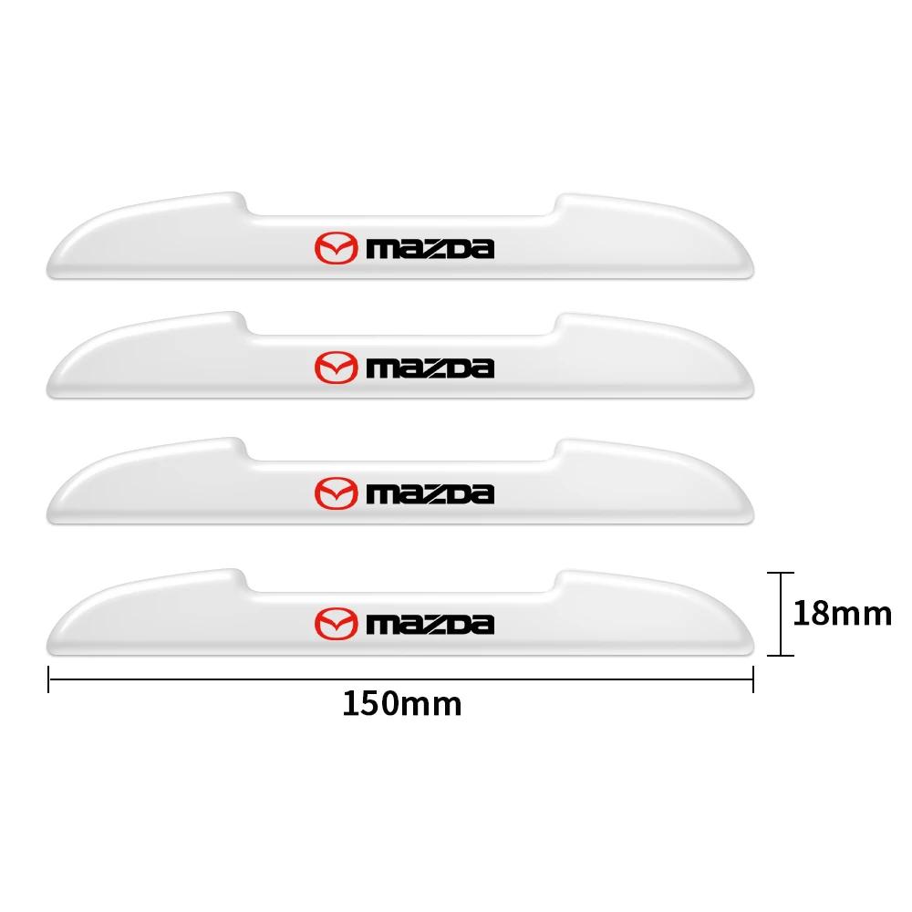 

2025 Hot 4PC Rubber Car Door Anti-collision Strip Bumper Mirror Protection Sticker Accessories For Mazda 3 6 7 Axela CX-9 CX-5 C