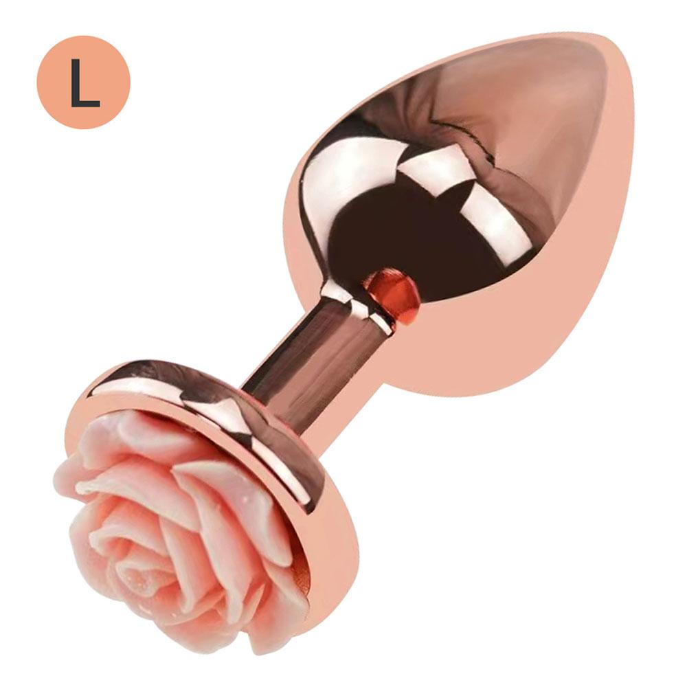 3Pcs Anal Plug Buttplug Rose Shape Anal Sex Toys for Men Women Beginners Advanced Users Sex Toy for Vagina Training But Plug