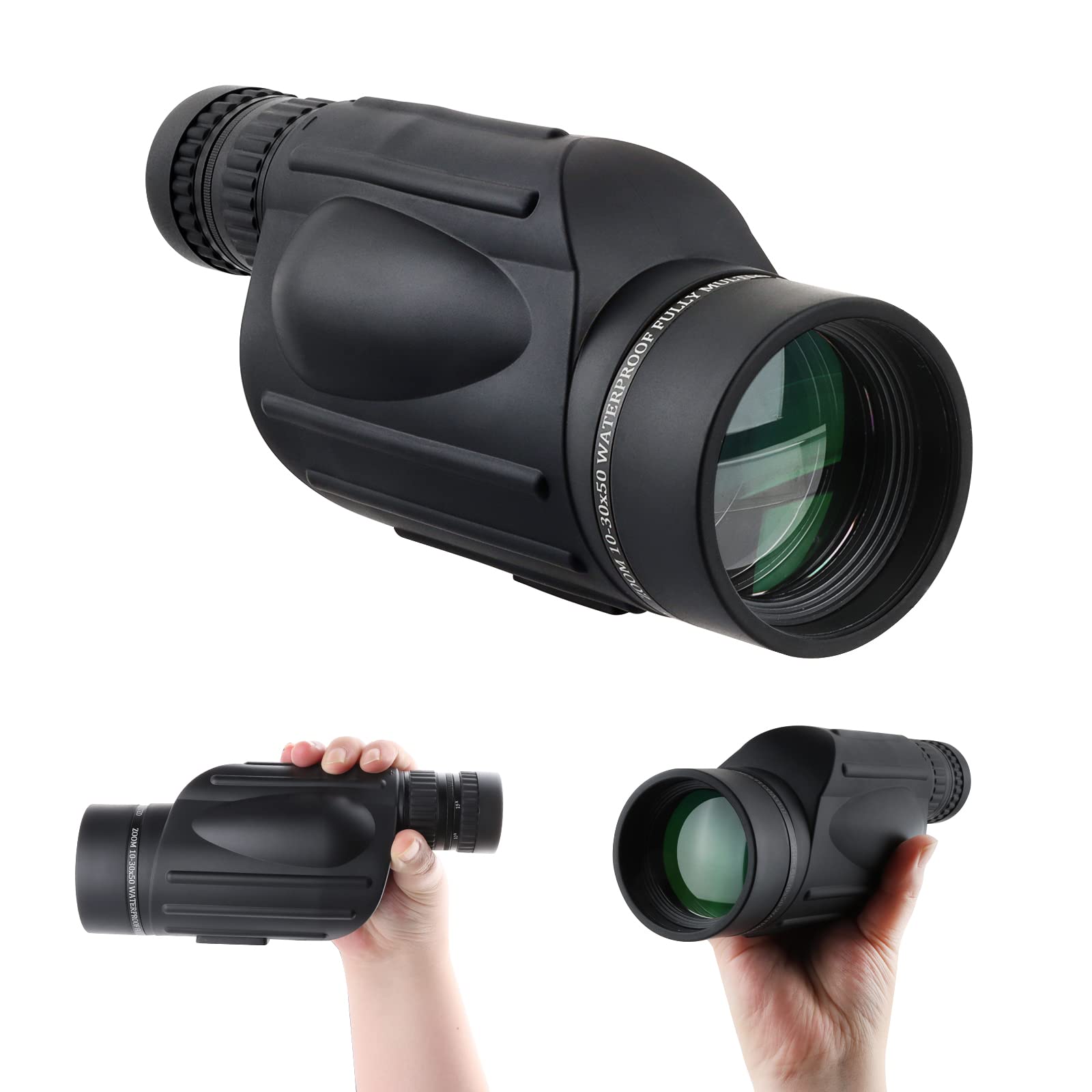

FOCUHUNTER 13x50мм Монокулярний телескоп з великим збільшенням, призма Порро, лінза FMC, ручний портативний, водонепроникний, ударостійкий, наповнений азотом, для концертів, полювання чорний