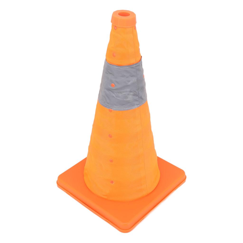 Reflektierender Sicherheitskegel, 45 x 24,5 x 24,5 cm, zusammenklappbarer, tragbarer, weicher Verkehrssicherheitskegel zum Parken auf der Straße