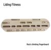 Portable Wall-Mounted Wooden Fingerboard for Rock Climbing and Pull-Up Exercises