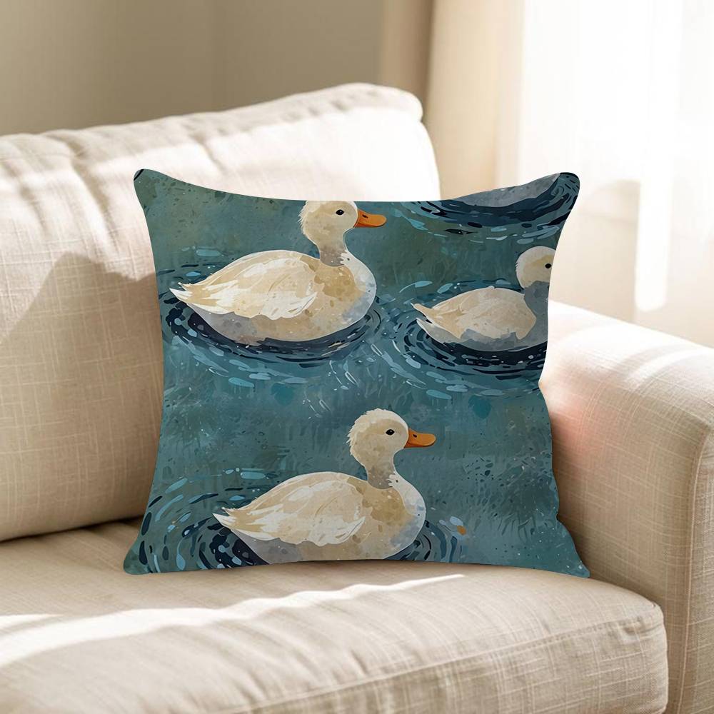 Wildblume Wildwiese Hirsch Ente Kissen Geschenk Heim Büro Dekoration Schlafzimmer Sofa Auto Kissenbezug Hülle 45x45