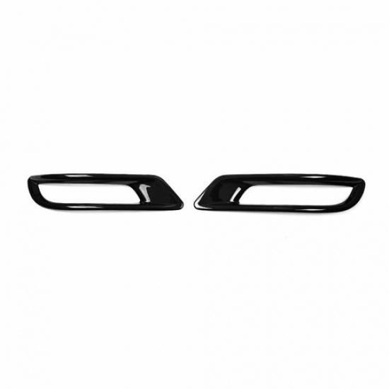 Gloss Black Car Rear Fog Light Lamp Frame Trim 2pcs For HONDA CR-V CRV 2020-2021
