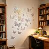 12 Piezas Pegatinas de Pared de Mariposas 3D 3 Tamaños Pegatinas de Pared de Mariposas Extraíbles DIY Calcomanías de Mariposas Metálicas Huecas para Habitación Infantil
