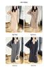 Women's Long Sleeve Knee-Length Cable Knit Polo Dress - Autumn 2024 Collection.