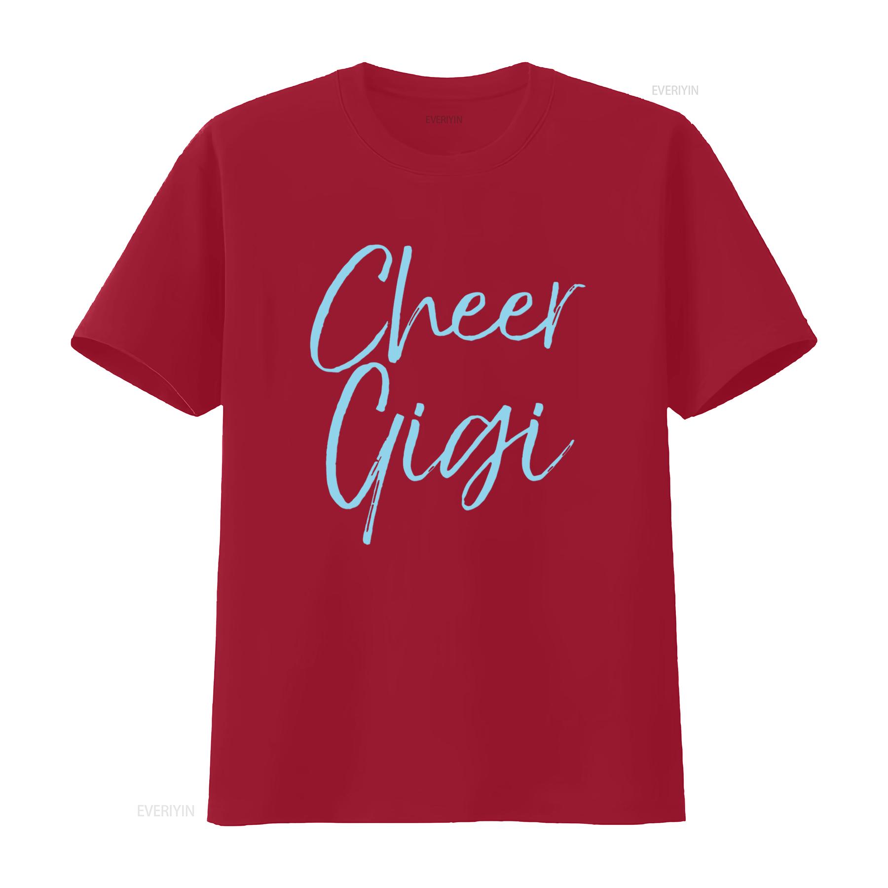 Womens Cheer Gigi T Shirt Cute Cheerleading Grandma Grandmother  vintage Washed Stylish fashion Slightly Soft Breathable S