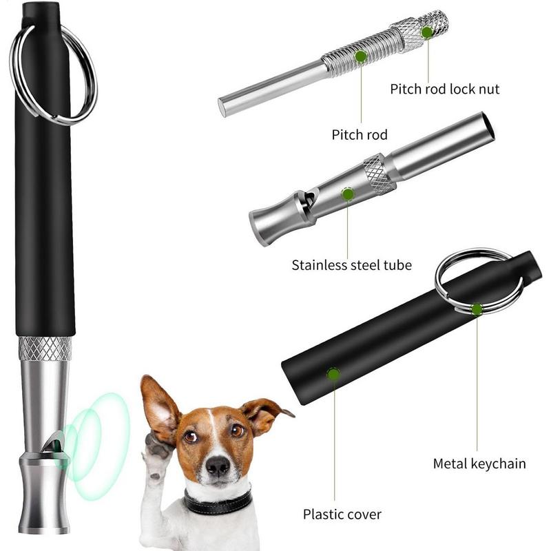 2pcs Dog Whistle To Stop Barking Device Dog with Lanyard Silent Ultrasonic Training Flute Stop Barking for Pet Sound Trainer