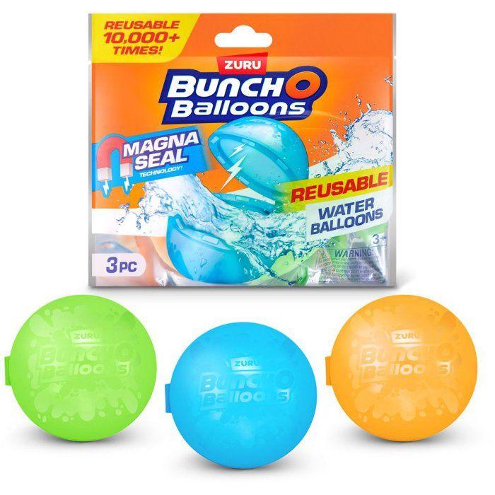 Water Bombs - ZURU - 3 Reusable Water Balloons - Ages 4+