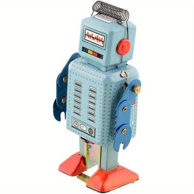 MS294 plechový robotník retro nostalgický plechové remeslá bar obchod s odevmi personalizovaná ozdoba