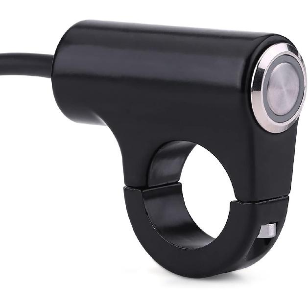 Motorrad-Startknopf mit Hupe, Scheinwerfer, Bremse, Nebelscheinwerfern - 7/8" (22mm) Automatische Rückkehr mit grünem Licht