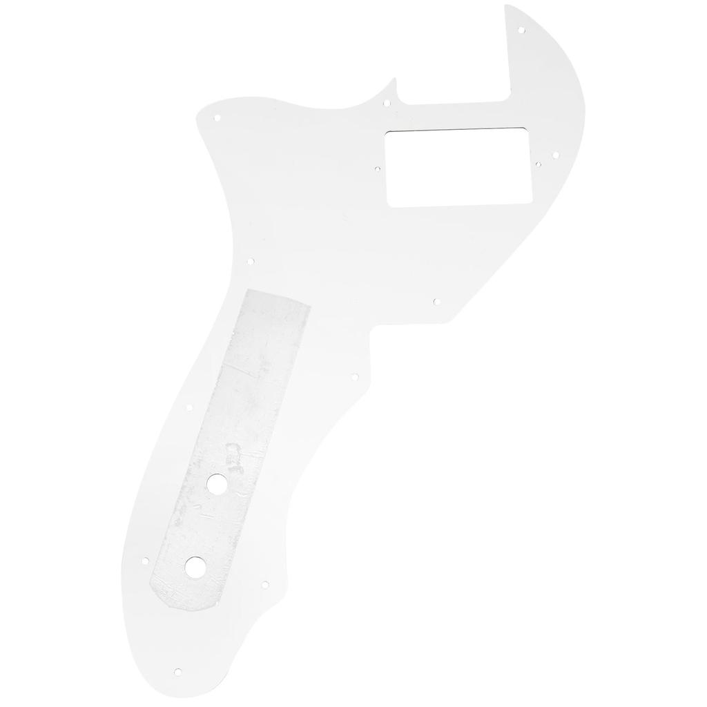 Musiclily Pro 11-Hole Telecaster Pickguard for Fender American 1969 Tele Thinline Electric Guitar with 1 Ham Mount, White Pearl, 4 Picks