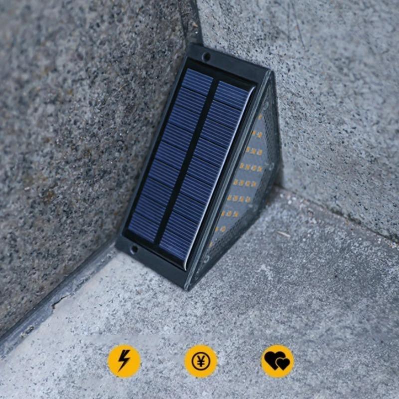 1/2/4pcs LED Solar Stair Light 3000K Waterproof Outdoor Garden Passage Courtyard Terrace Guardrail Step Light Landscape Light