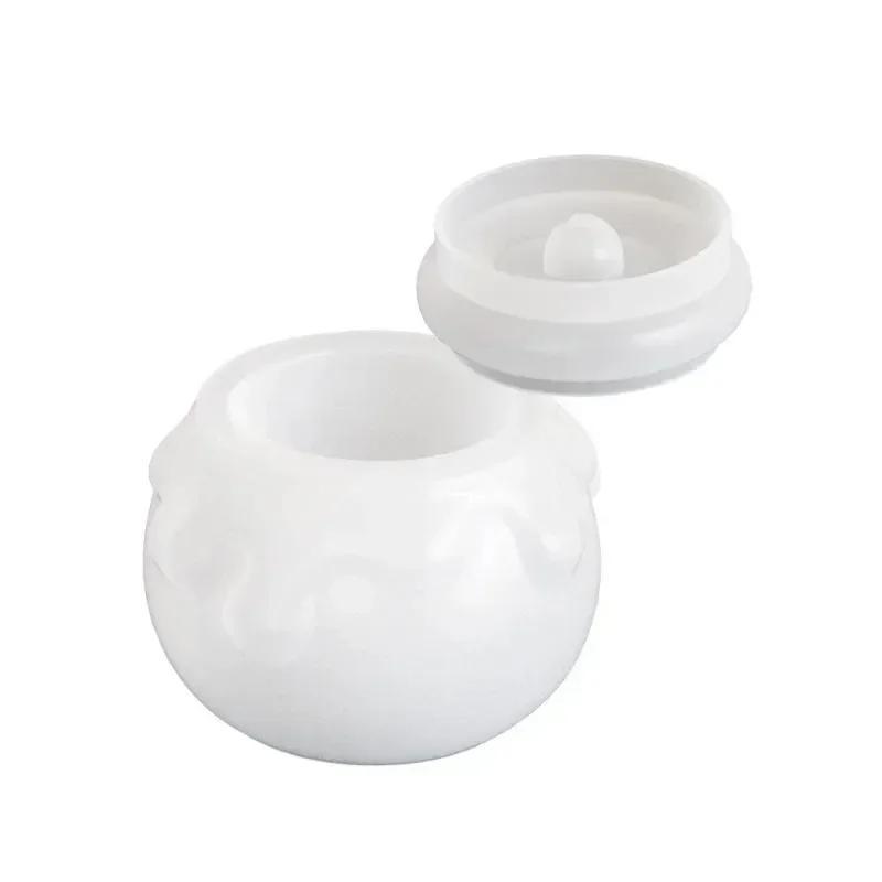 Cutie Depozitare Borcan Miere Cremă Suport Lumânare DIY Rășină Picurare Ipsos Cupă Lumânare Ornamente Bijuterii Accesorii Unelte Matriță Silicon