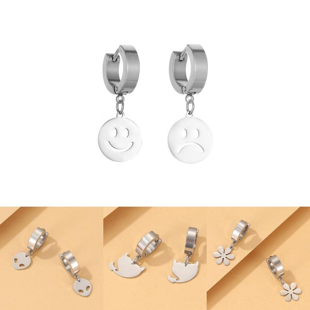 Fashionable Lightning Mushroom Ear Clips For Women Trendy Geometric Alloy Earrings