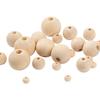 Set of 485 Bulk Natural Wooden Beads Set Assorted Sizes Round Bead with Storage Box DIY Crafts Jewelry Making Supplies