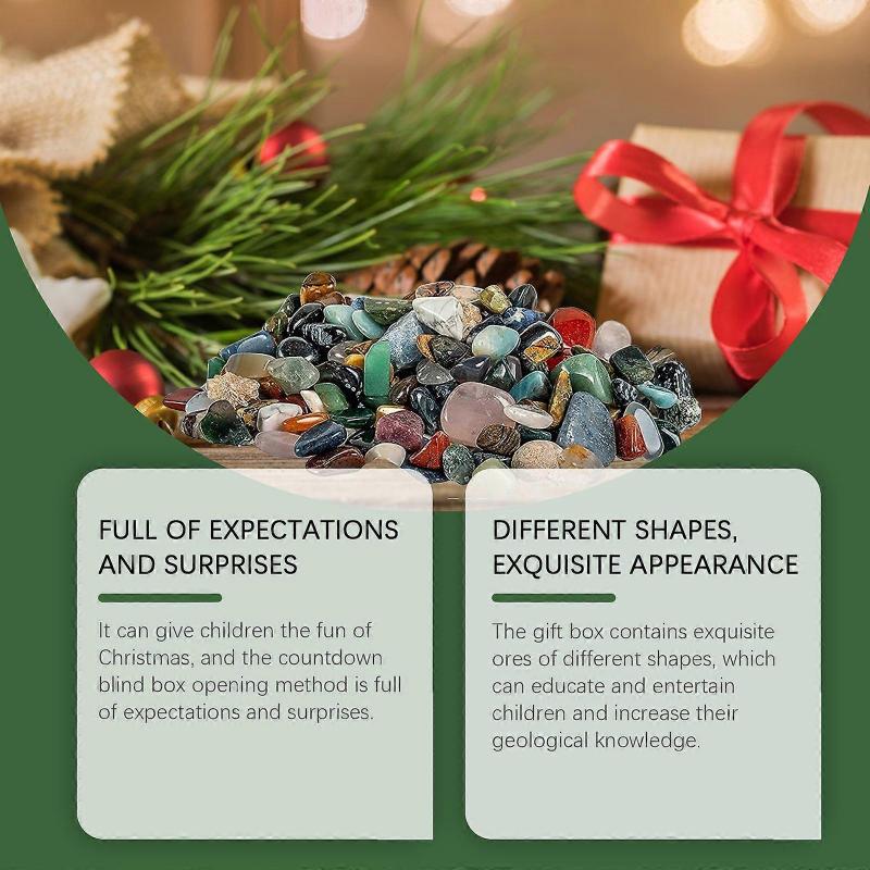24 Gitter Mineral Geschenkbox Blindbox Weihnachtsgeschenk mehrfarbig Mineral Blindbox Spielzeug 1