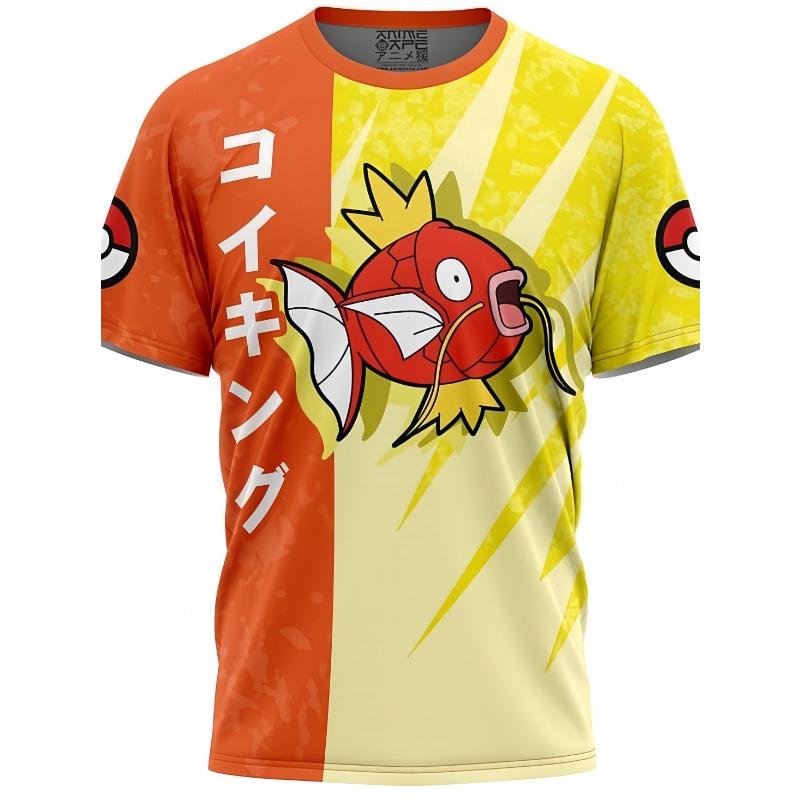 T-shirt Summertime Child Woman Man Printing Short Sleeves Japanese Anime Magical Pet Genie Pattern