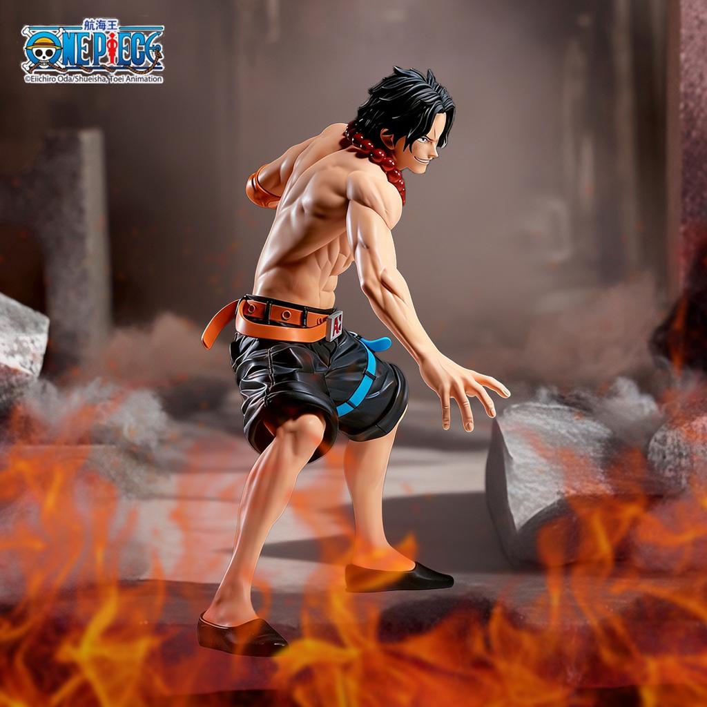 1pc Anime Figure Official One Piece Fire Fist Ace Home Decor Statue Valentine and Birthday Gift Anime Desk Collectable Premium Quality