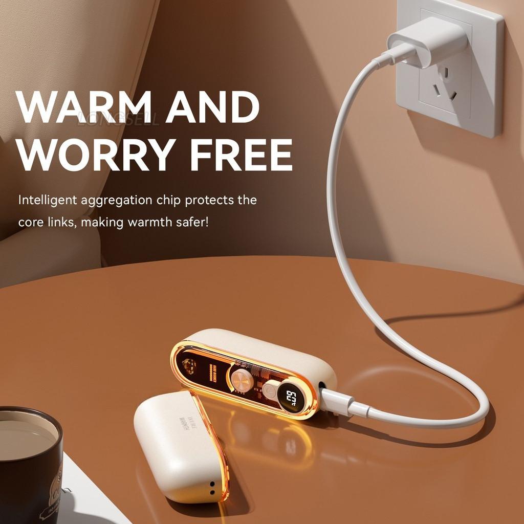 10000mAh Hand Warmer Detachable Hand Warmer USB Charging Portable Warm Hands Treasure Creative Colorful Light