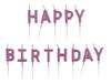 Geburtstagskerzen für den Kuchen Schriftzug Happy Birthday Roségold 13 Stück
