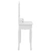 VidaXL Vanity Set with Stool White 80x69x141cm Paulownia