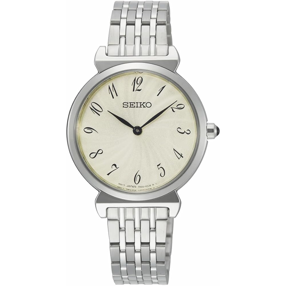 Seiko Quartz Women's Watch SFQ801P1 Silver Light Champagne Overseas Model