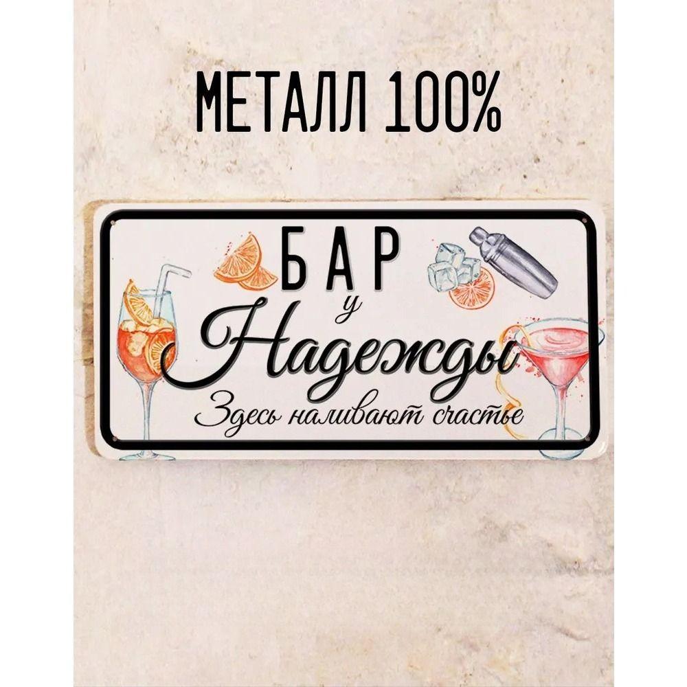 Metal Sign Juliana Personalized Gift for Friend Bar Wall Decor 15x30 cm