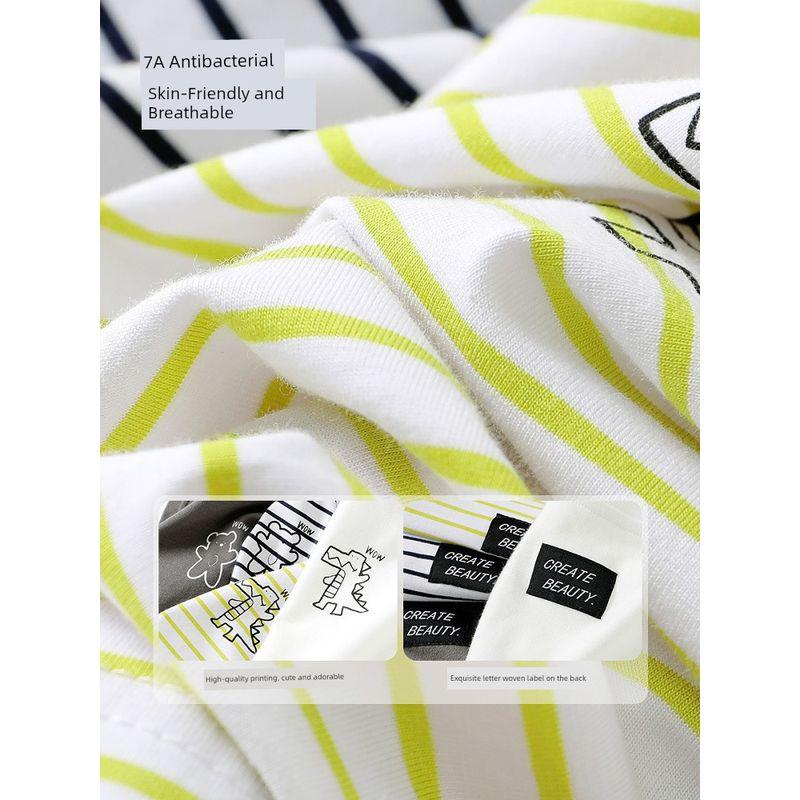Boys' Simple Casual Short-Sleeved T-Shirt Men's Summer Clothing 25 Years New Summer Style Kidsren's Clothing Baby Tops Half-Sleeved