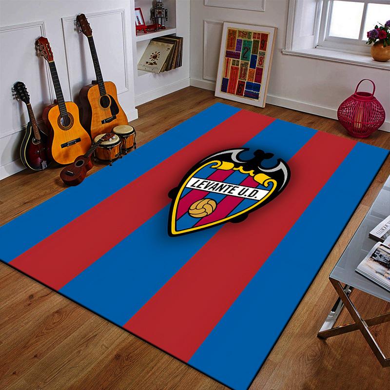 Levante U.D. Logo on Striped Background Patterned carpet a non slip rug suitable for all seasons and any setting, gift