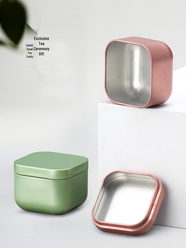 Customizable Mini Portable Tea Tin Set - Travel-Ready, Sealed & Empty