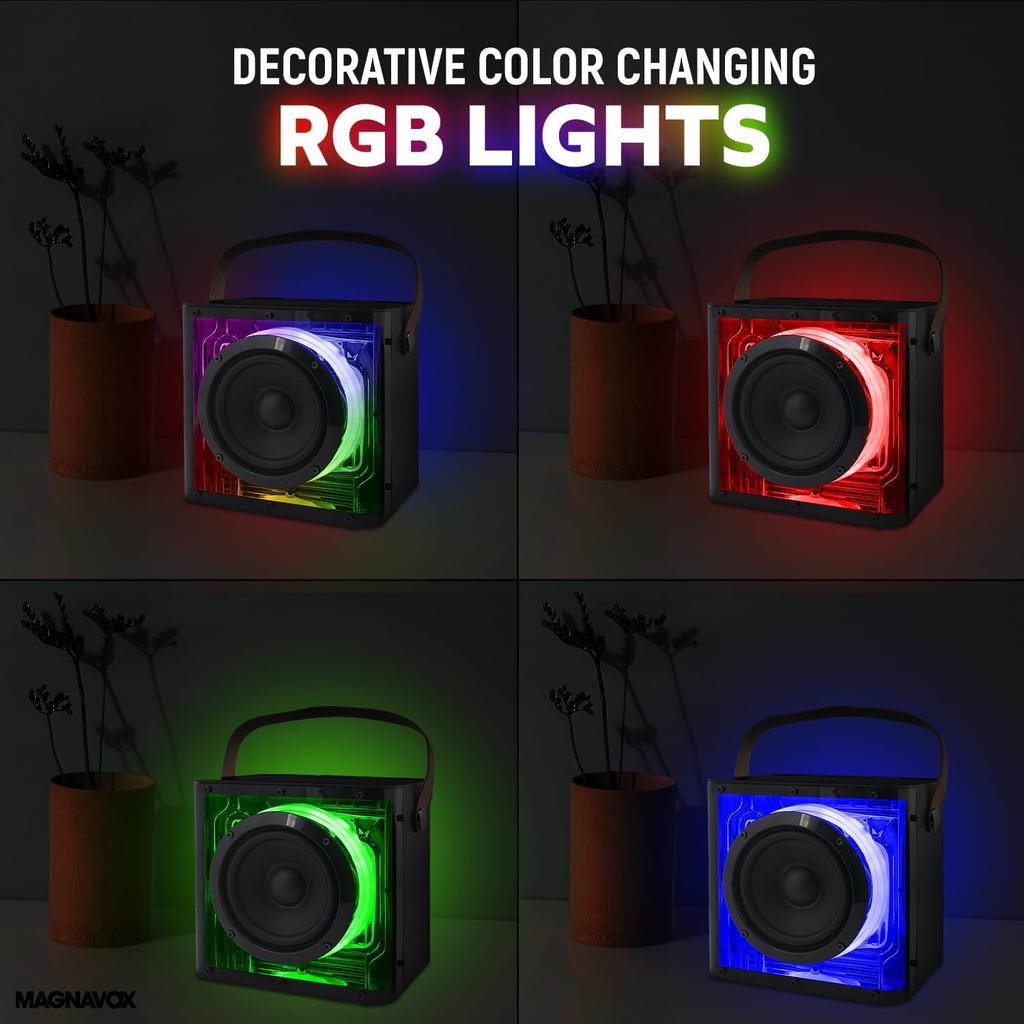 Wireless Karaoke Microphone, Dual Mics Bluetooth Speaker with RGB Lights, Portable Handheld Mic for Sing Along & Home KTV Fun!