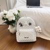 Schoolbag New Cute Miffy Rabbit Polka Dot Simple Backpack Large Capacity Going Out Lightweight Backpack Student Class School Bag Female