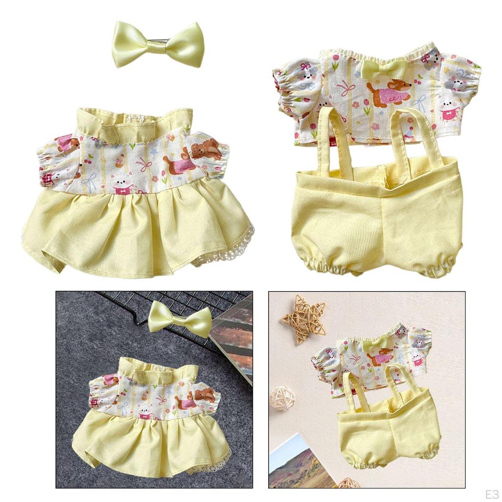 2 Pieces Costume Accessory Plush Doll Clothes Outifit for 17 cm or 15