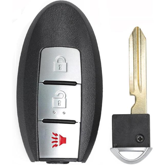 

Car Key Fob Keyless Entry Proximity Remote Replacement for Nissan Murano 2005 2006 2007 3 Buttons FCC:KBRTN001 P/N:285E3-CB80D