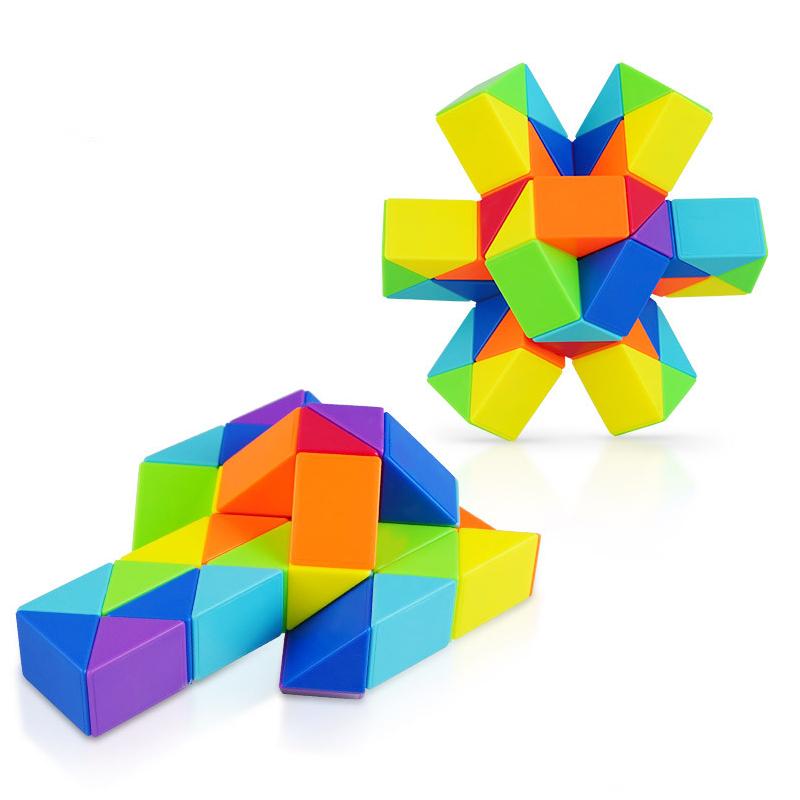 Magic Snake Cube Twist Puzzle 72/48/36/24 Wedges Brain Teaser Games For Kids Montessori Educational Toys Spielzeuge Kinder