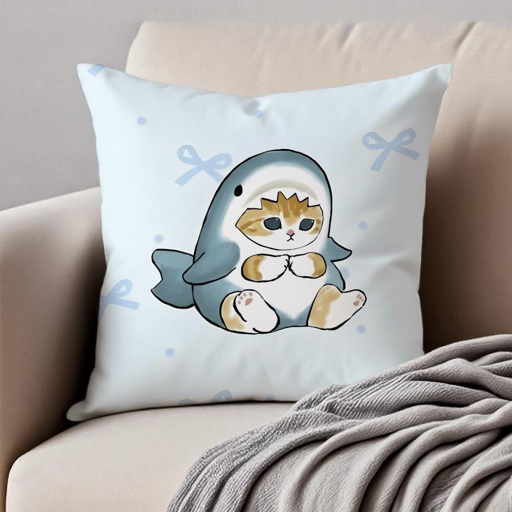 Cute Warm Lovely Mascot MMofusand Cushion Cover Pillowcase Antidustmite Invisible Zipper Short Plush Sofa Cushion
