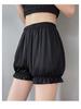 Ice Silk Thin Lantern Bloomers with Skirt Bow - High Elasticity, Breathable, Plus Size, Three-Quarter Length Safety Pants