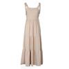 Summer Women's Solid Backless Spaghetti Strap Long Dress