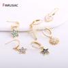 Earrings Making Supplies 14K Gold Plated Brass Heart Star Pendant Charms DIY Necklace Bracelet Jewelry Findings Wholesale